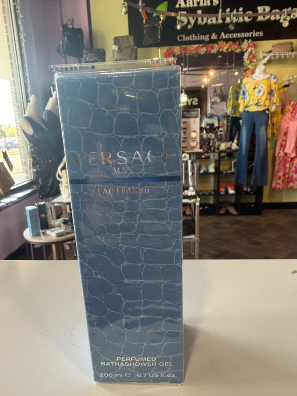 Versace Blue Croc-Texture Man Bath & Shower Gel